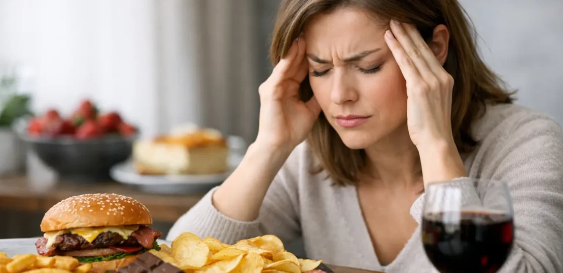 Alimentos que pioram a enxaqueca e por quê